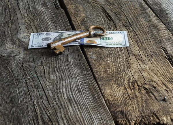 100 dolar Vintage anahtar — Stok fotoğraf