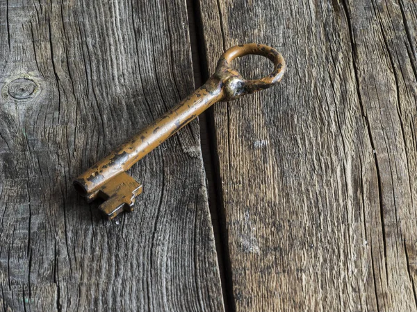 A régi fa Vintage kulcs — Stock Fotó