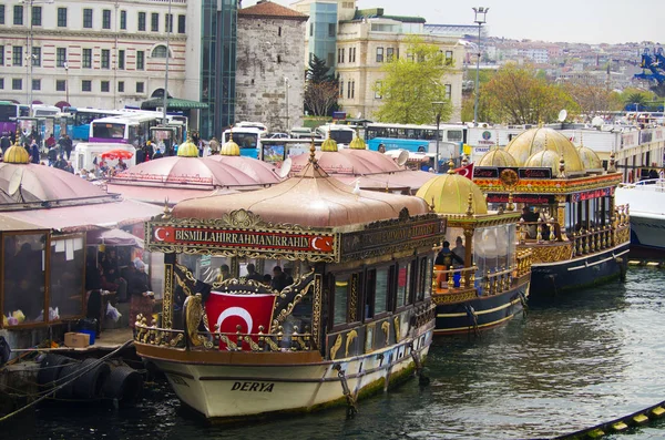 Turkish buffet on boats — Stock Photo, Image
