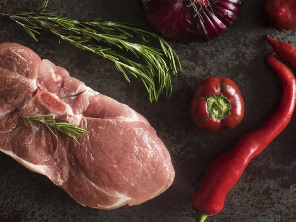 Rohes Schweinefleisch — Stockfoto