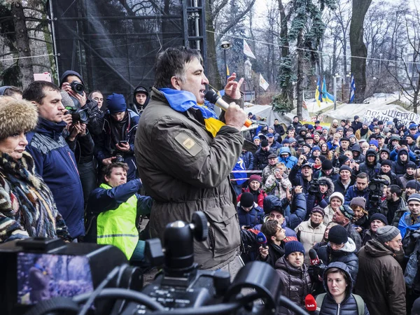 Des militants libérés arrêtés Mikhail Saakashvil — Photo