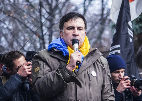 Des militants libérés arrêtés Mikhail Saakashvil — Photo
