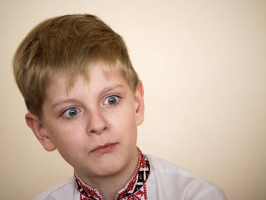 sevimli beyaz çocuk