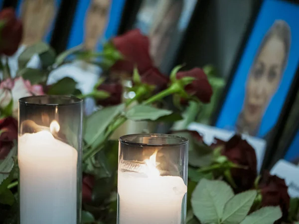 Memorial corner of the Borispyl airport, Ukraine — Stock Photo, Image