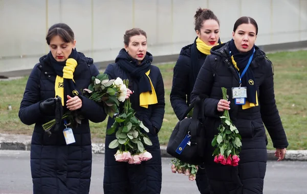 Ucrania se despide de los muertos en un accidente aéreo en Irán —  Fotos de Stock