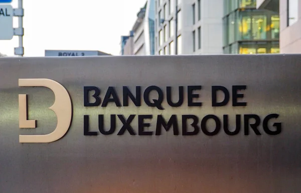 Banque De Luxwmbour sign — ストック写真