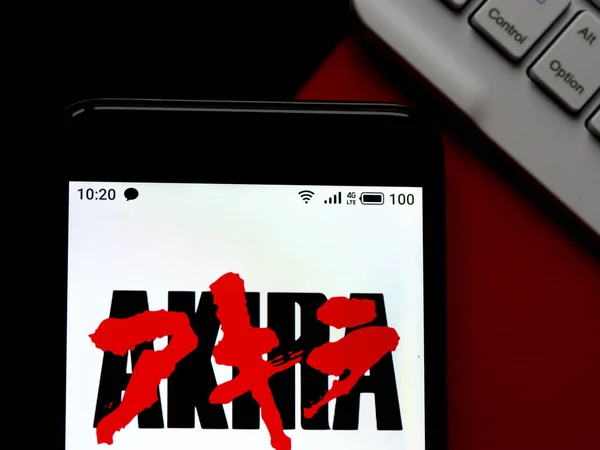 Nesta Foto Ilustração Logotipo Akira Visto Exibido Smartphone — Fotografia de Stock