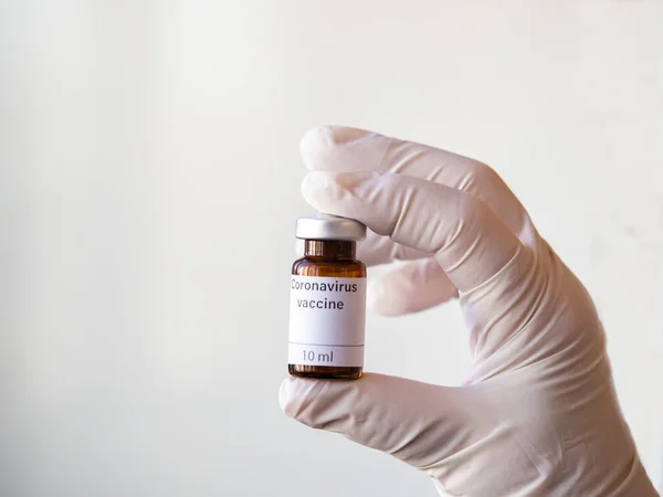 Artsenhand Met Injectieflacon Coronavirus Vaccin — Stockfoto