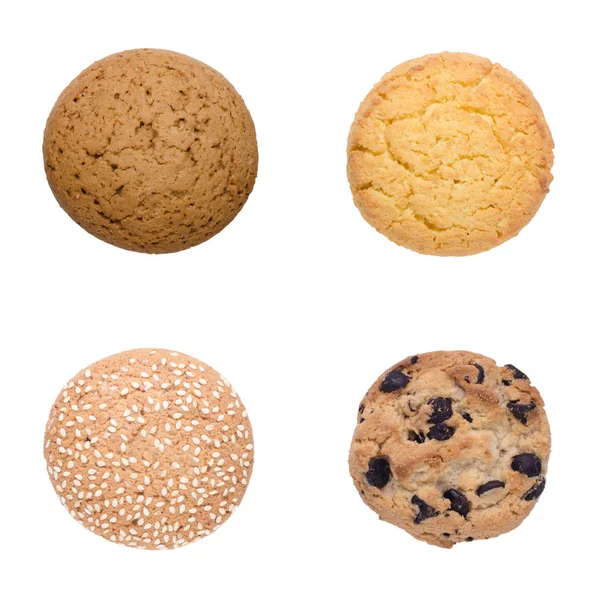 Plików cookie na białym tle — Zdjęcie stockowe