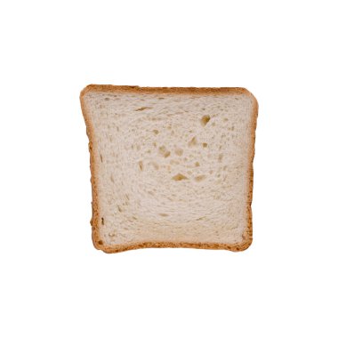 Dilim buğday tost ekmeği beyaz bir arka plan üzerinde