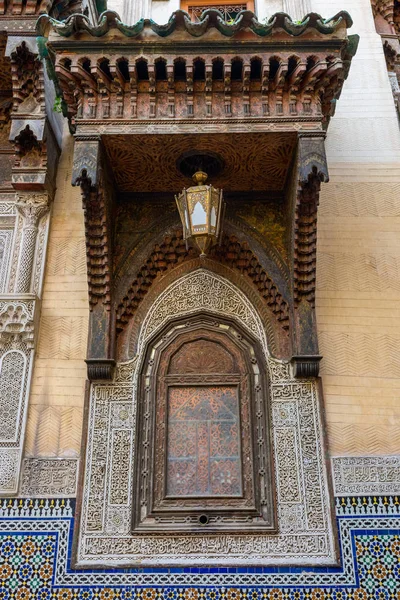 Ornamentos Tradicionais Janela Fes Marrocos — Fotografia de Stock