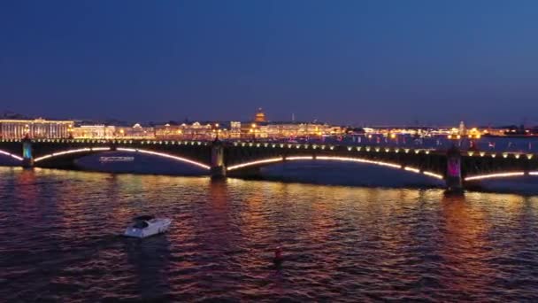 Peter和Paul Fortress和Troitskiy桥 — 图库视频影像