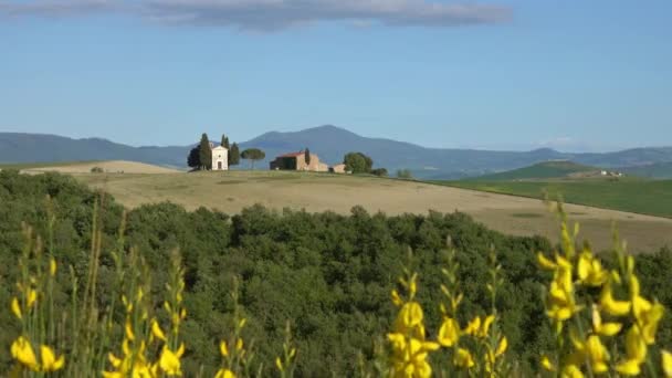 Terras agrícolas da Toscana em Itália — Vídeo de Stock