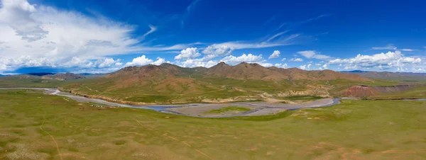 Veduta aerea della valle dell'Orkhon Mongolia — Foto Stock