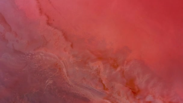 Вид Воздуха Розовое Озеро Озеро Чокрак Караларском Парке Крым — стоковое видео