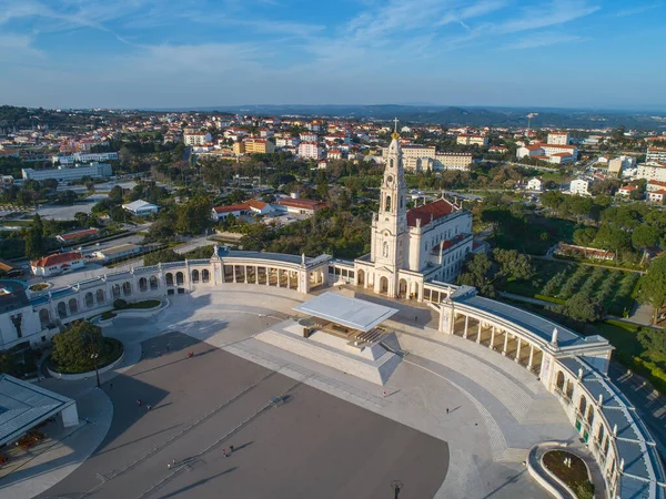Vista Aérea Del Complejo Catedral Iglesia Fátima Centro Peregrinación Católica —  Fotos de Stock