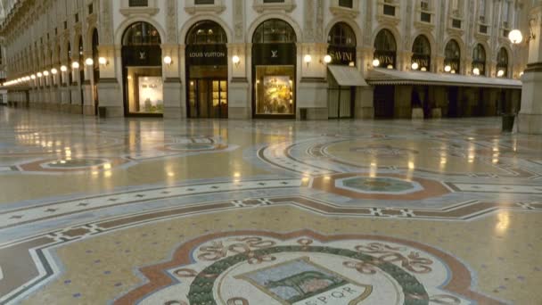 Milan Italy Circa May 2017 Interior Milano Galleria Vittorio Emanuele — Stock Video