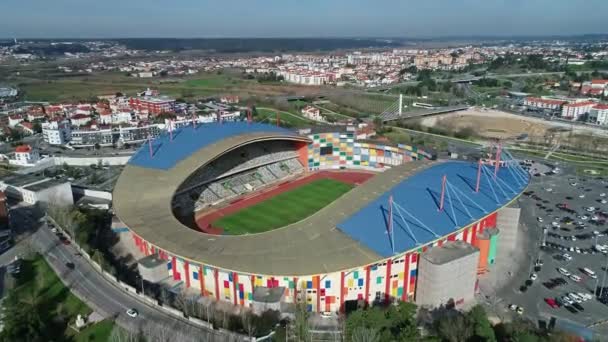 Leiria Portugal Circa Feb 2019 Vue Aérienne Stade Football Ville — Video