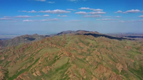 Vista Aérea Paisagem Montanhas Yol Valley Mongólia — Vídeo de Stock