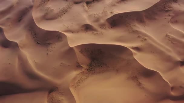Vista Aerea Dall Alto Sulle Dune Sabbia Nel Deserto Del — Video Stock