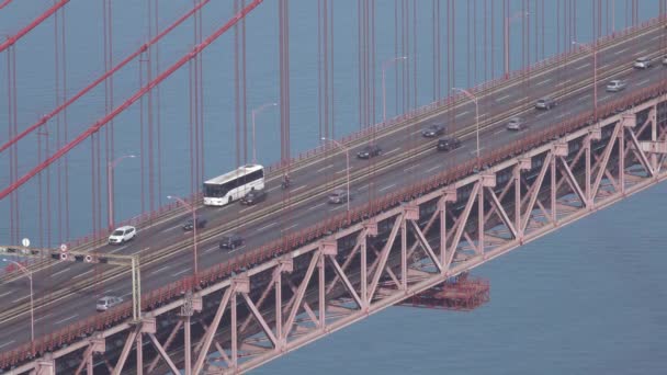 Pont Avril Avec Circulation Automobile Lisbonne Portugal — Video