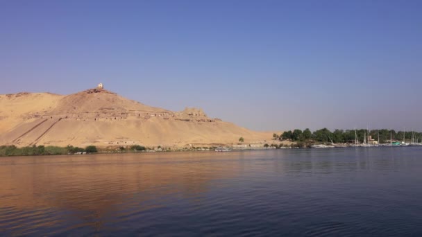 Tombs of Nobles mountain In Egypt — Stock Video