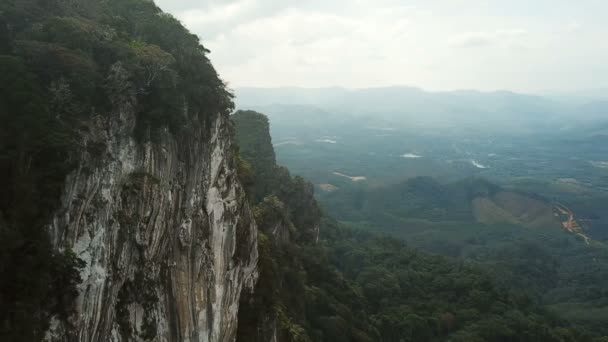 Luftaufnahme Der Berge Des Khao Sok Nationalparks Thailand — Stockvideo