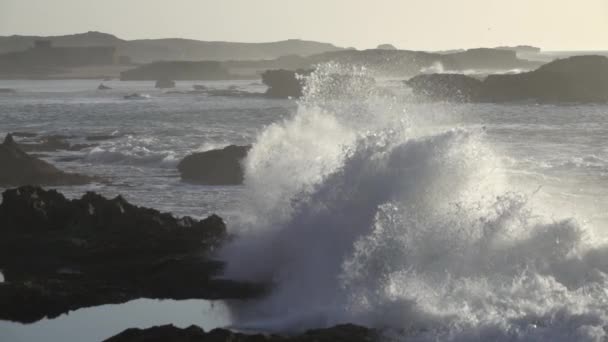 Grande Onda Oceânica Tempestuosa Câmera Lenta — Vídeo de Stock