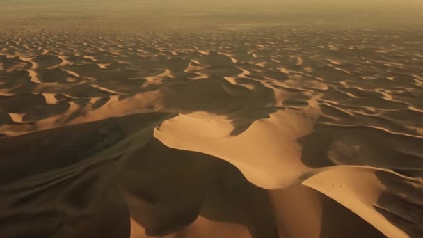 Vista Aérea Superior Sobre Dunas Areia Deserto Saara África — Vídeo de Stock