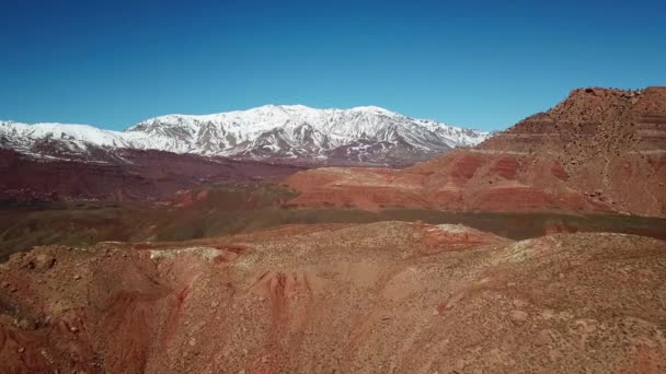 摩洛哥 非洲阿特拉斯山脉的空中地貌 — 图库视频影像