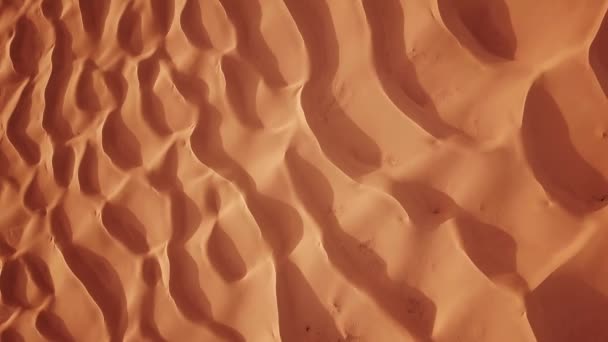 Bovenaanzicht Vanuit Lucht Zandduinen Sahara Woestijn Afrika — Stockvideo