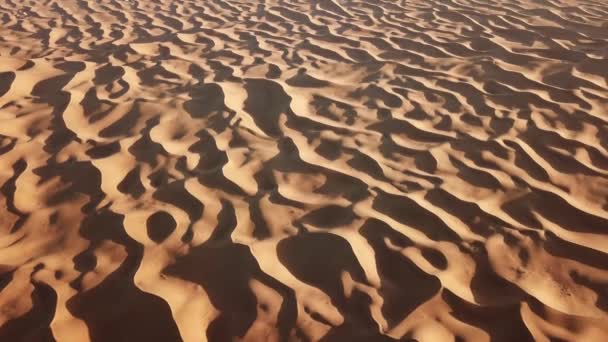Αεροφωτογραφία Πάνω Αμμόλοφους Στην Έρημο Σαχάρα Αφρική — Αρχείο Βίντεο