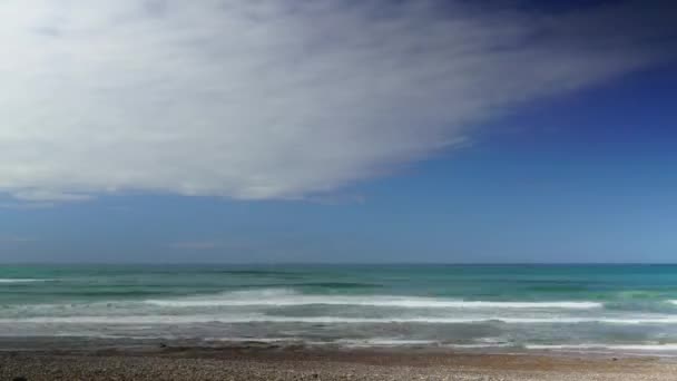 Paisagem Beatiful Com Praia Oceano Atlântico Costa Marrocos África Timelapse — Vídeo de Stock