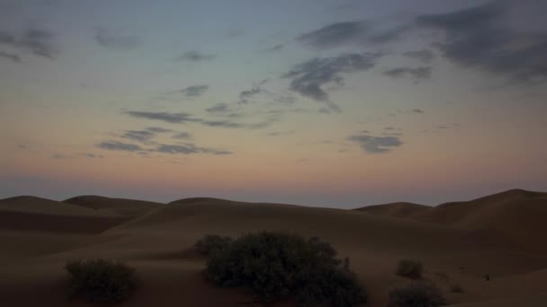 Lever Soleil Dans Désert Goudron Inde Zoom Timelapse — Video