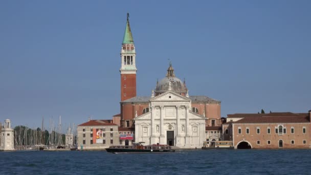Blick Auf Die Kirche San Giorgio Maggiore Venedig Italien — Stockvideo