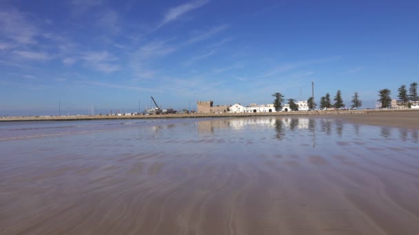Ατλαντικός Παραλία Στην Essaouira Μαρόκο Αφρική — Αρχείο Βίντεο