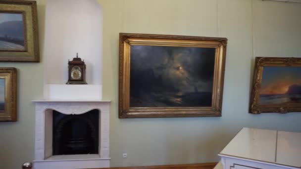 Feodosia Crimea Circa Aug 2019 Interior Art Gallery Named Aivazovsky — Stock Video