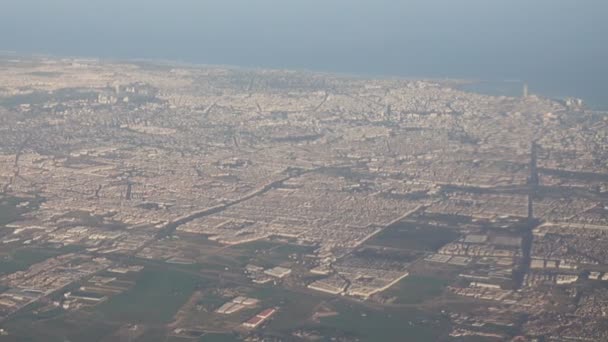 Vista Aérea Avião Casablanca Marrocos — Vídeo de Stock
