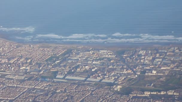 Vista Aérea Avião Casablanca Marrocos — Vídeo de Stock