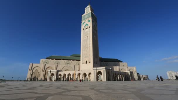 Hassan Moschee Casablanca Marokko — Stockvideo