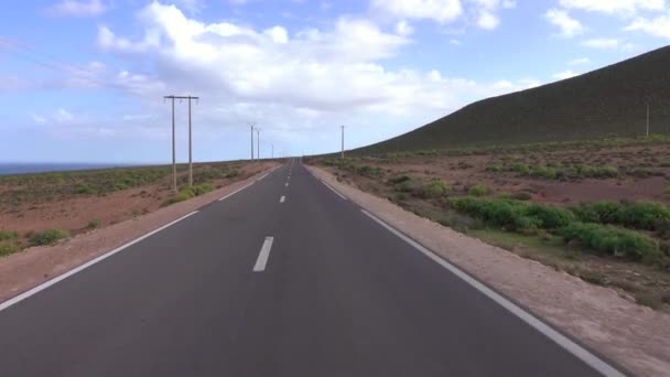 Utsikt Från Bil Som Kör Vägen Längs Atlantkusten Marocko Afrika — Stockvideo