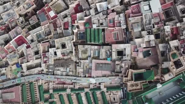 Aerial View Medersa Old Medina Fes Marokko Fes Bali Medina — kuvapankkivideo