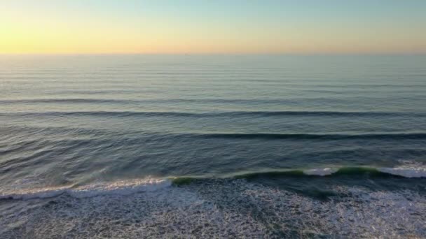 Landschap Met Atlantische Golven Marokko Strand Bij Zonsondergang — Stockvideo