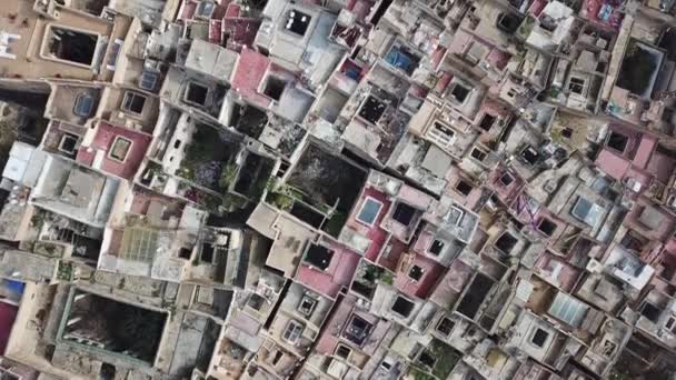 Aerial View Old Medina Fes Morocco Fes Bali Medina — Stock Video