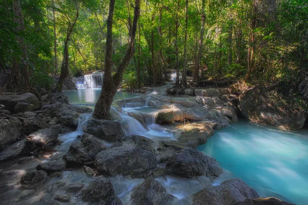 Erawan Waterfall Kanchanaburi Province Thailan — Stock Photo, Image