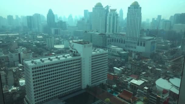 View Bangkok City Fast Moving Elevator Skyscraper Thailand — Stock Video