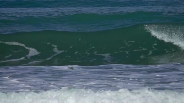 Grande Onda Oceânica Tempestuosa Câmera Lenta — Vídeo de Stock