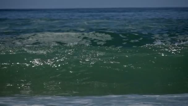 Grande Onda Oceânica Tempestuosa Câmera Lenta — Vídeo de Stock