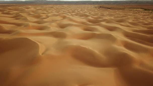 Luftaufnahme Von Sanddünen Der Sahara Afrika — Stockvideo