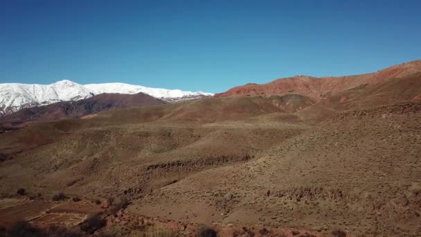 モロッコ アフリカ 4Kのアトラス山脈の空中風景 — ストック動画